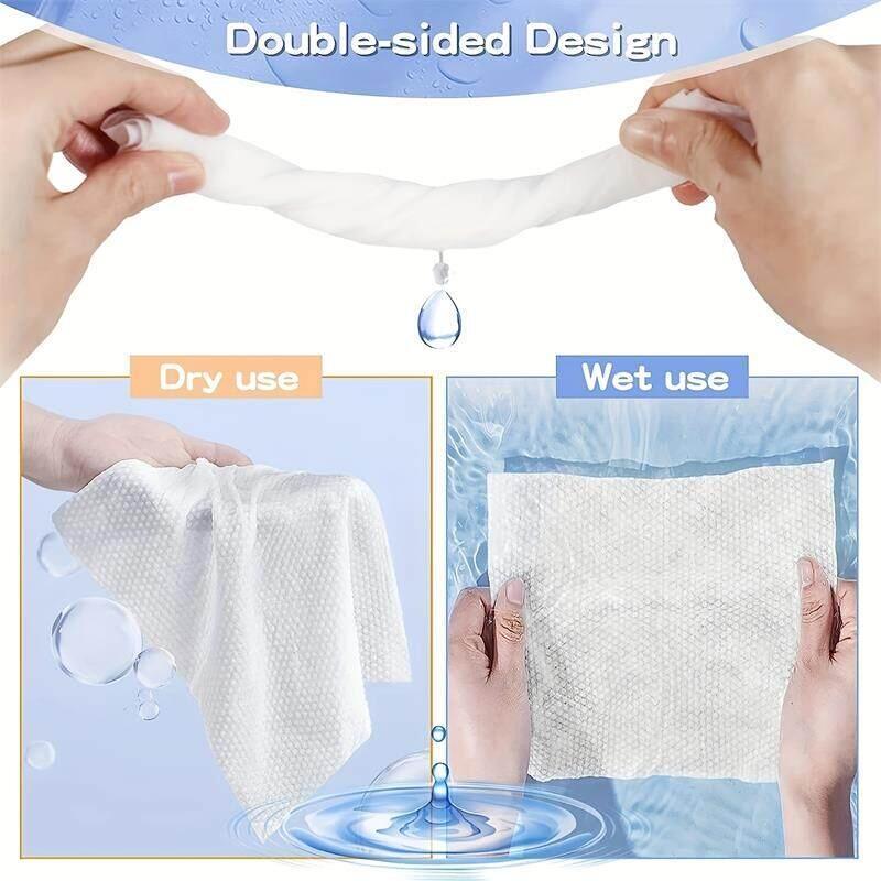 Product Introduction of 50pcs Disposable Face Towel Cotton Tissue Makeup Wipes Facial Cleanser Washcloth 19