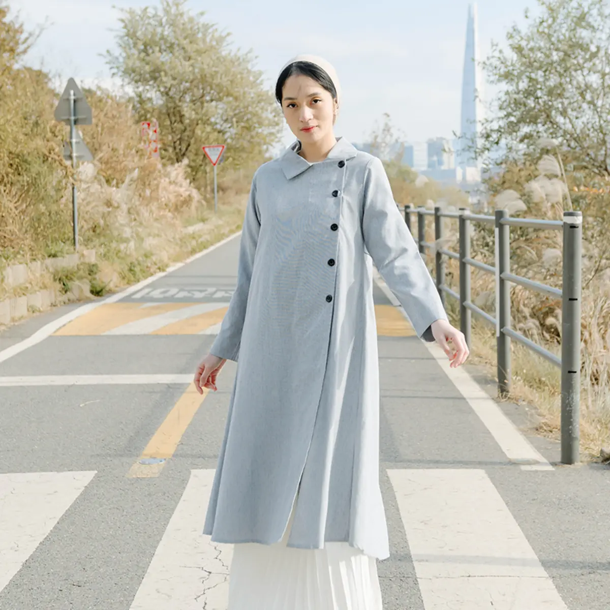 Syabnam Official - Yeona Outer | Korean Long Outer Casual Cardigan Panjang