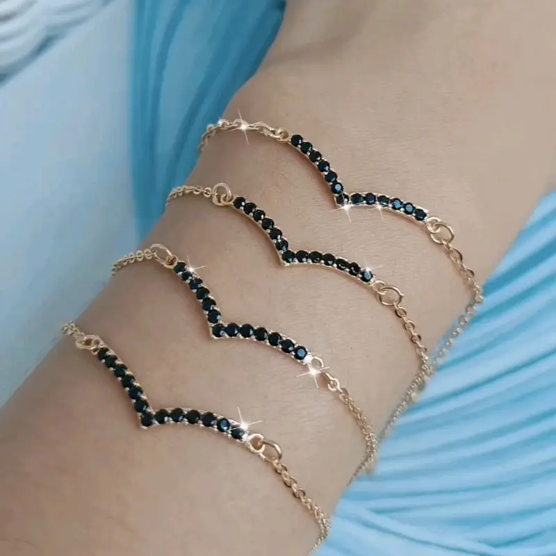 gelang rantai aurel black diamond emas muda kadar 8k/375% 0
