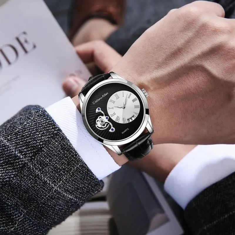 Jam Tangan Pria Analog Cristiano Aillen CA868 Original Stainless Steel Water Resistant 30m 2
