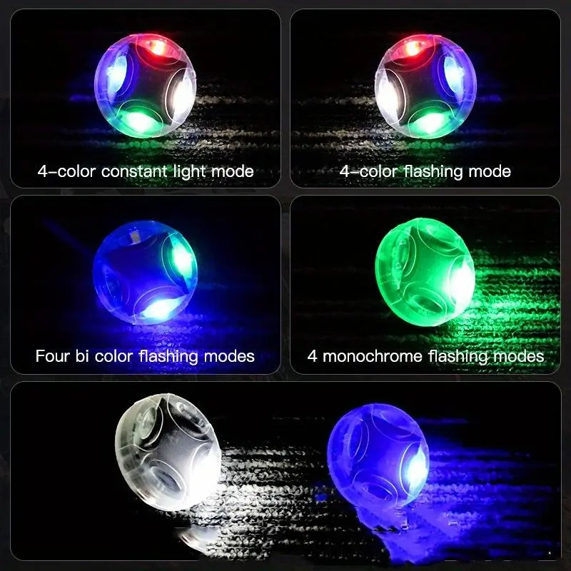 Solar Powered Car Wheel Hub Light, Car Motorcycle Tire Decorative Light, LED Valve Stem Light, Colorful Wheel Hub Flashing Light 8
