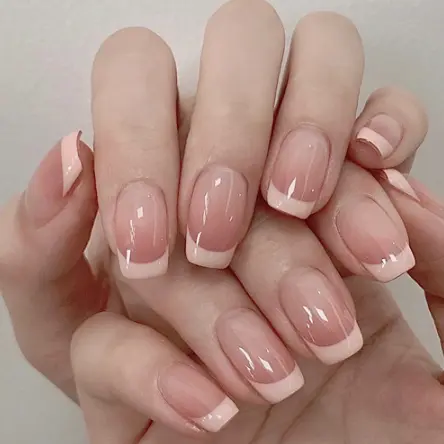 M-G169 French kotak Pendek Kuku Palsu / Fake Nail Free Lem Gel/Jelly dan Sticker Lucu 0