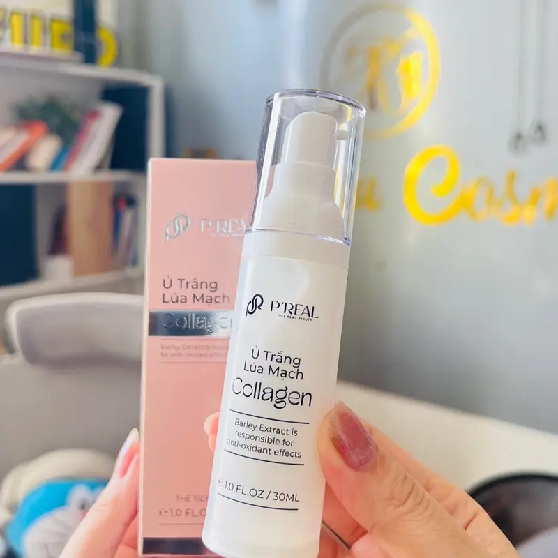 Ủ Trắng Lúa Mạch Collagen (30ml)- Mặt Nạ Hỗ Trợ Làm Sáng Hồng Da, Hỗ Trợ Chăm Sóc Da Ngâm Đen. 2