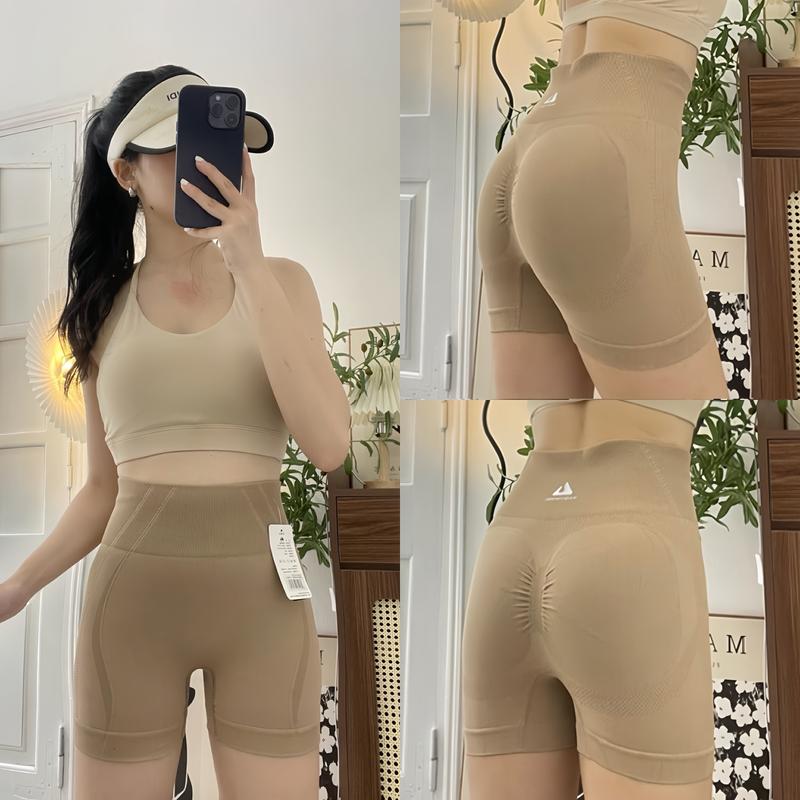 Fom rộng Quần đùi NAQI 1712 tập Gym Quần chạy bộ vải dệt kim chun nâng mông vải dệt cao cấp 10% Spandex