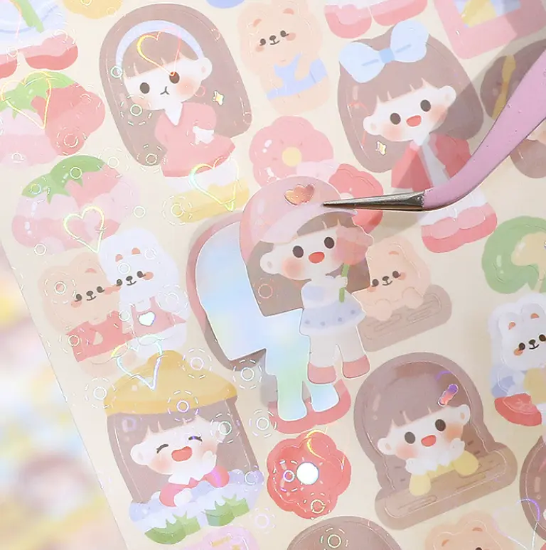 Stiker Glitter Telado Pack DIY Buku Jurnal Edisi Guka Mass Mechandisers 12 Lembar TLD94 Stationery Paper 2