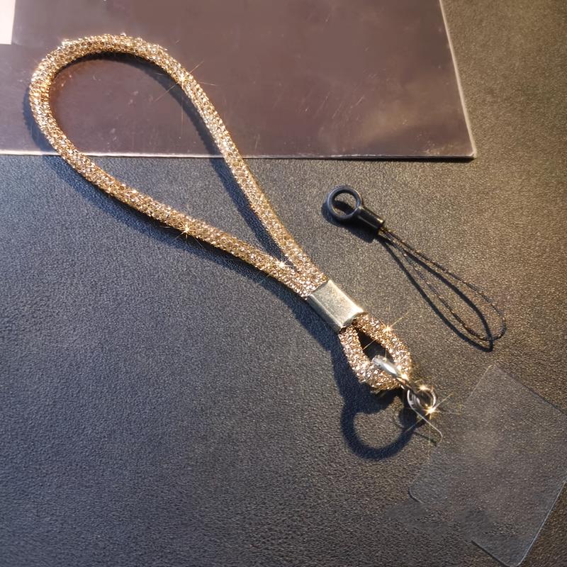 Phone Lanyard Wrist Full Diamond Chain High-end Women's Luxurious Rhinestone Pendant Fashion Pendant High-end Short Lanyard Durable Phone Chain 8