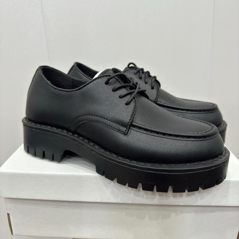 Giày Chunky Derby Nam Form Nhỏ 4,5cm Khâu Đế (CHÂN NỮ - CHỌN LÙI 1 SIZE, Kèm 1 cặp lót)