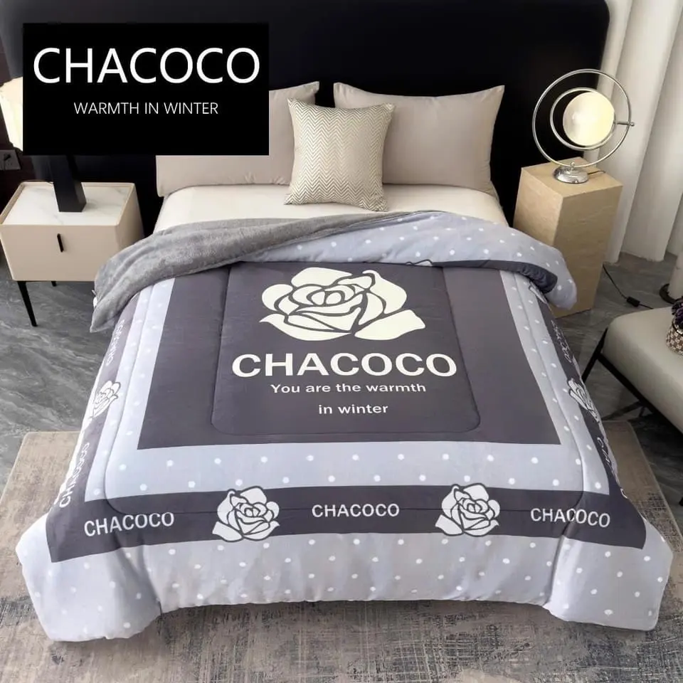 Chăn lông thỏ chacoco nhập khẩu - chăn đông mềm mại, êm ái ấm áp