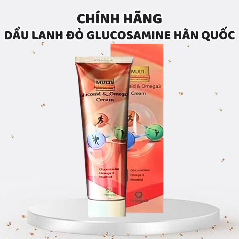 [CHÍNH HÃNG GIÁ SỈ] DẦU LẠNH XOA BÓP GLUCOÁMINE HÀN QUỐC TUÝP 150ML MÀU ĐỎ - Dầu mát xa