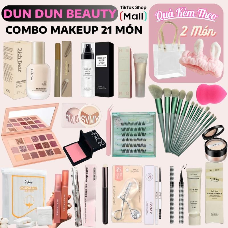 [ HOT ] Bộ Trang Điểm Make Up Đầy Đủ 21 Món & 17 Món Cho Người Mới Học Makeup - DUN DUN BEAUTY box quà mỹ phẩm makeup