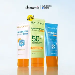 HANASUI Sunscreen Kolagen SPF 50 SPF 30 PA ++++ Lightweight Pro Calming Sunscreen Kulit Sensitif & Jerawat