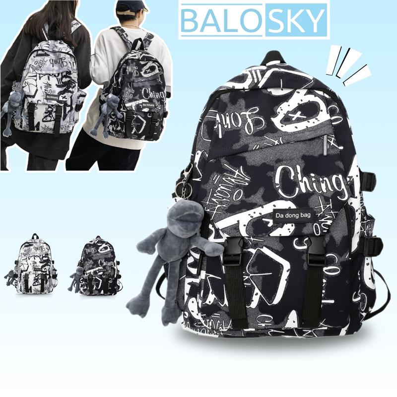 Balo Đi Học Ba Lô Ulzzang Chất Vải Dù Kháng Nước Thời Trang Nam Nữ Balo Học Sinh Sinh Viên Size Lớn Chứa Vừa Laptop 15.6 inch Balosky BS02 Bag