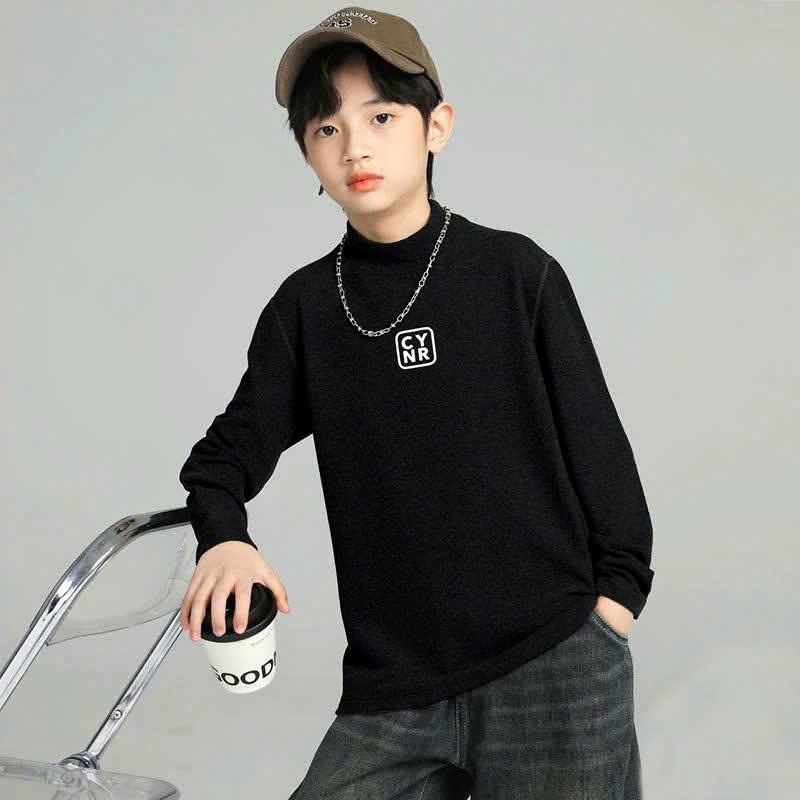 Áo giữ nhiệt mặt trong lớp bông cào dành cho bé trai và bé gái 16-46kg,chất vải co giãn mềm mịn,phong cách sành điệu,quần áo giữ nhiệt trẻ em Hoodie aohoodie  chobetrai