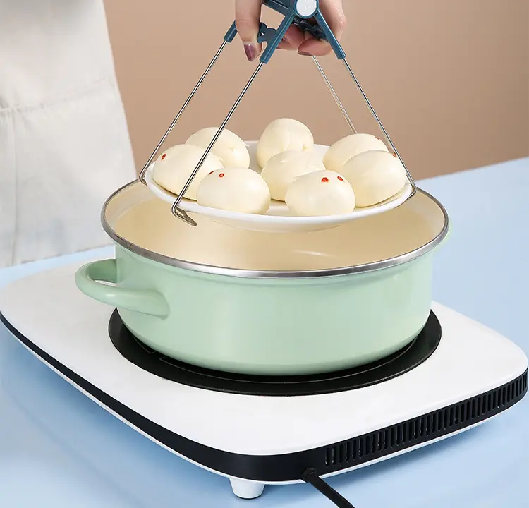 Bộ 3 dụng cụ gắp nóng nhà bếp, bộ 2 kẹp + găng tay gắp chén dĩa, nhấc nồi cách nhiệt, chống nóng, chống phỏng tay an toàn tiện dụng 3