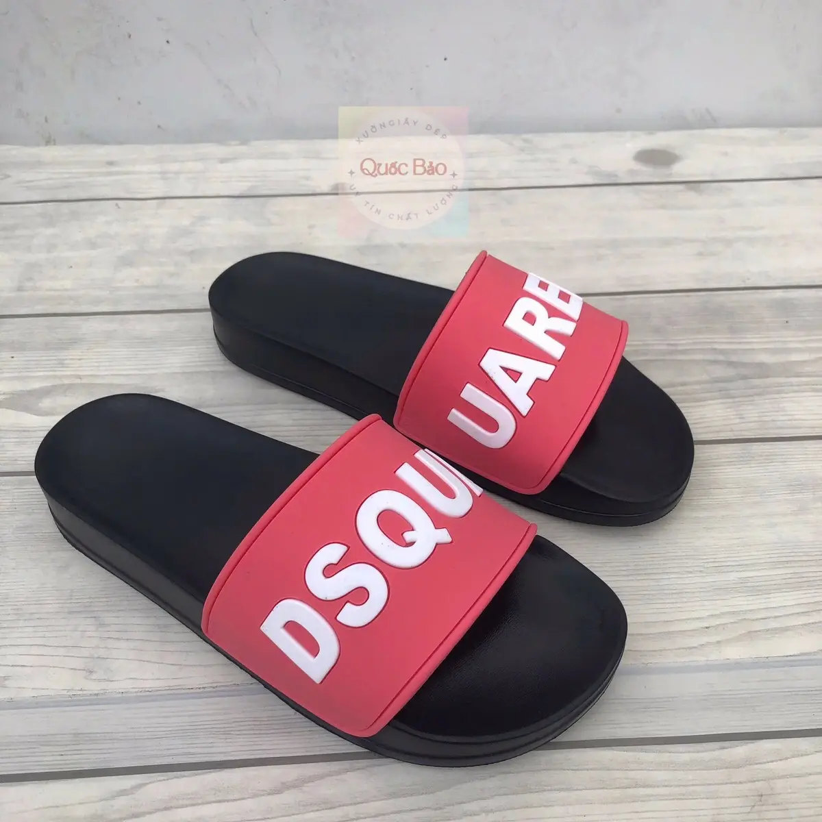 Dép lê ĐS QUỜ CÓ 3 màu hồng xanh đỏ  nam nữ size 35-42 dép dẻo nhẹ DéP Slipper Đế Bằng Cao Su