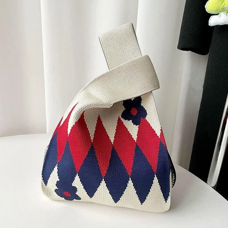 Tas Belanja Rajut Tas Tangan Wanita Lucu Style Korea Tote Bag Rajut Handmade Tas Anyaman 1