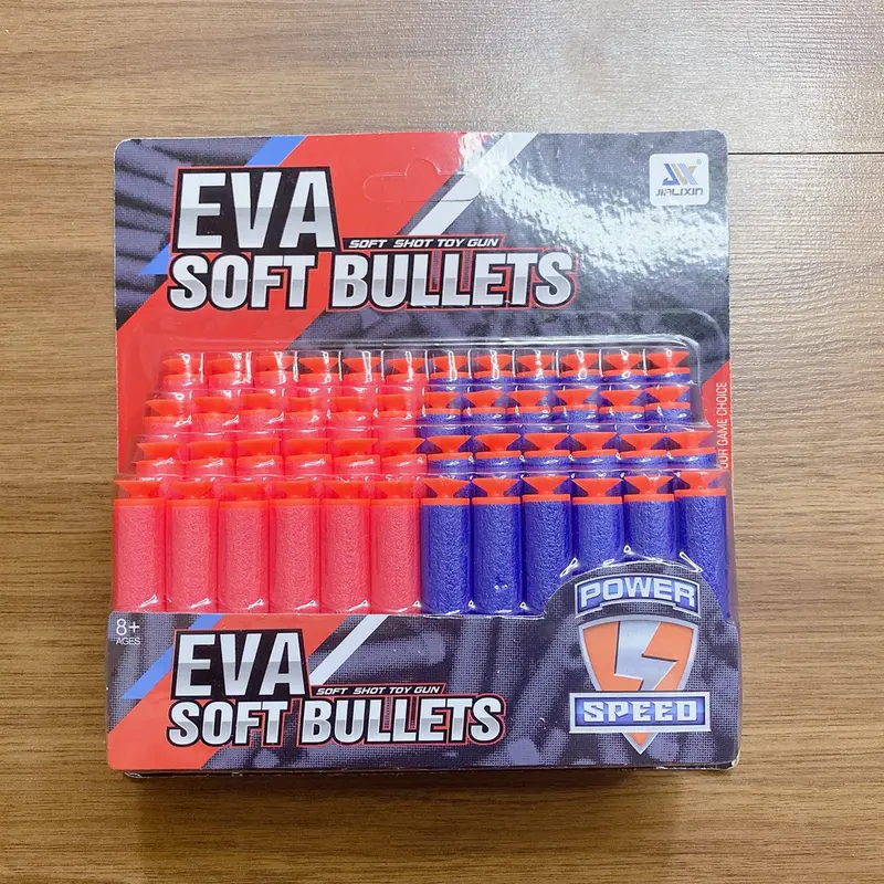 Đồ Chơi Trẻ Em Viên Xốp Nerf - 48 Viên - 2 Màu Xanh và Đỏ Toy Pin 1