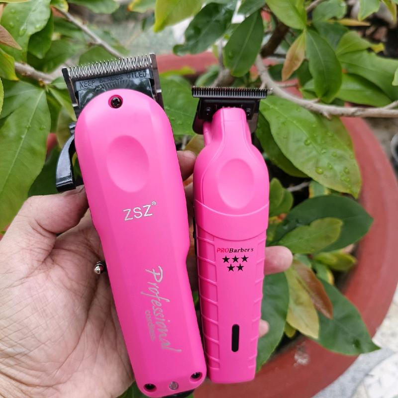 Tông đơ cắt tóc hồng ZSZ N55 và tông đơ chấn viền pro barber đã mài xỉa