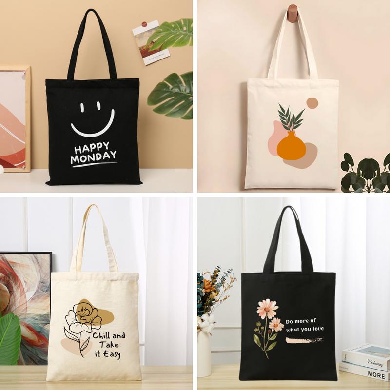 Túi tote túi vải canvas phong cách Hàn Quốc, kích thước 33x37cm có khoá kéo - TOTE03 Bag Nữ Bag Nữ Đeo Vai Chữ Nhật