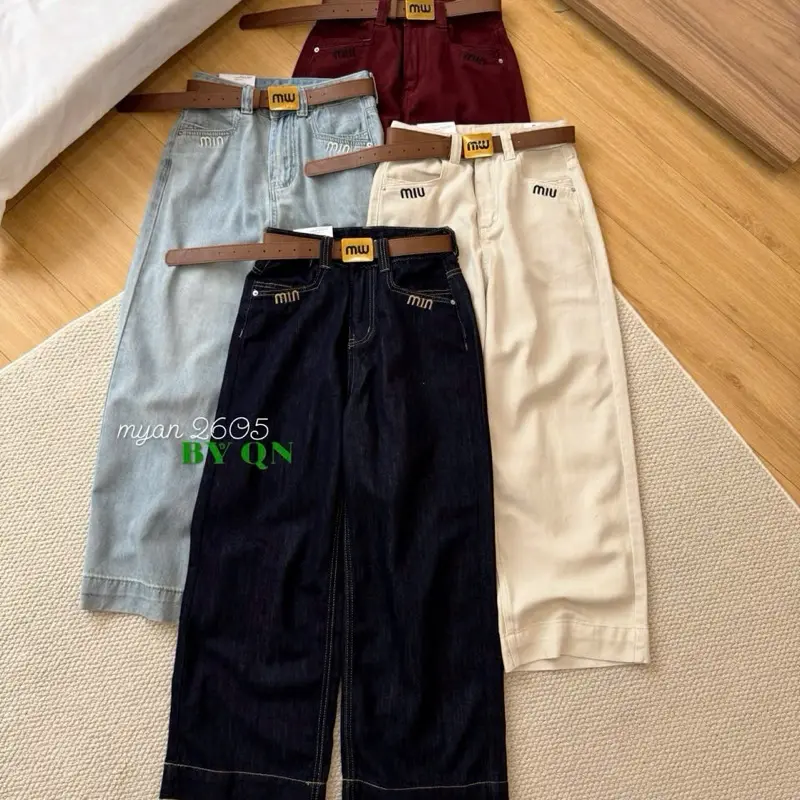 Jean xuông nấm ( dài 91cm-ống 25cm) jean xuông nấm , tặng kèm bell, k co giãn mã 2605 @oăn
