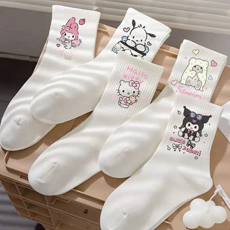 Tất Dài Đến Mắt Cá Chân Hoạt Hình, Thiết Kế Dễ Thương, Thích Hợp Cho Học Sinh, Có Hello Kitty, Clow M, Chó Parka, Cinnamoroll Và Babycinnamoroll, Tất Bắp Chân Nữ, Đẹp Trai
