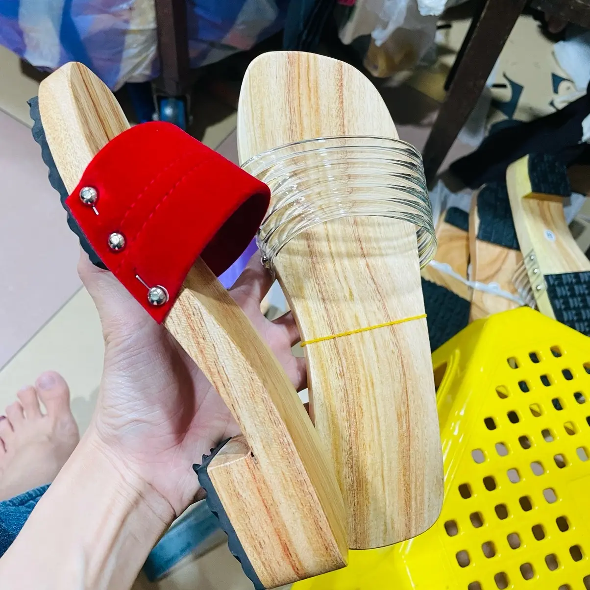 Guốc mộc 3phân đế vuông hot trend áo dài - Mộc mây store