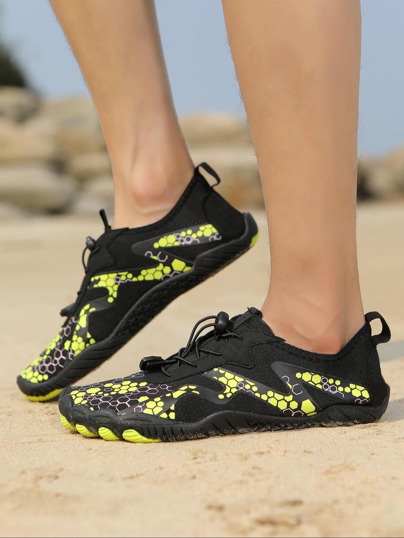 Product Introduction of Sporty Men's Colorblock Drawstring River Trekking Shoes, Lightweight Breathable Non-slip Water Shoes, Quick Drying Fishing Shoes,  Barefoot Shoes,  Outdoor Sports Shoes 1