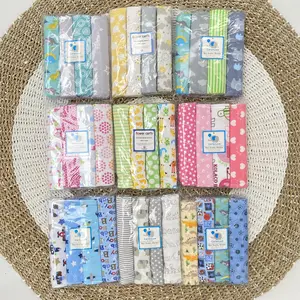 Paket 4Pcs Bedong Bayi Baru Lahir 100x70cm Alas Katun Unisex