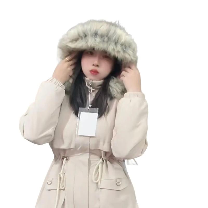  Áo paka dáng dài lót lông dày dặn  VN Nữ Top Jacket Women 