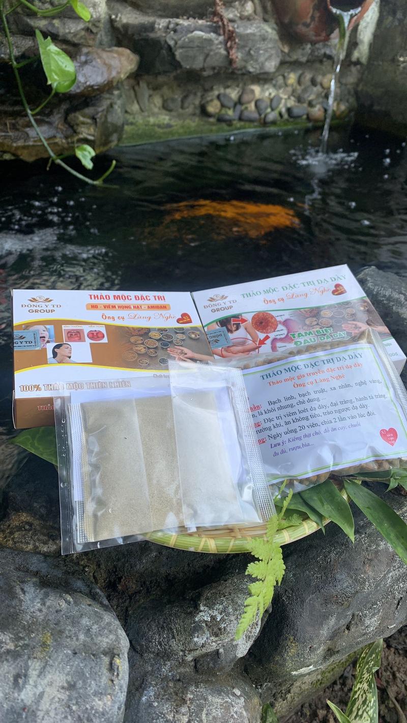 Product Introduction of Combo thảo mộc dạ dày tá tràng ông cụ làng nghè và thảo mộc ngậm họng,ho-Amidan ông cụ làng nghè 1