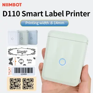 NIIMBOT D110M Label Maker Sticker Machine-Thermal Label Printer Inkless Portable Bluetooth Label Sticker Maker, Mini Bulk Printer for Business Home Office Compatible iOS Android US