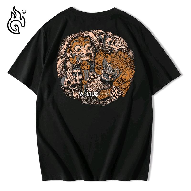 Kaos Budaya Bali Barong Rangda Original Voltuz Hitam  Sablon Keren Digital Sablon Keren Distro Baju 0