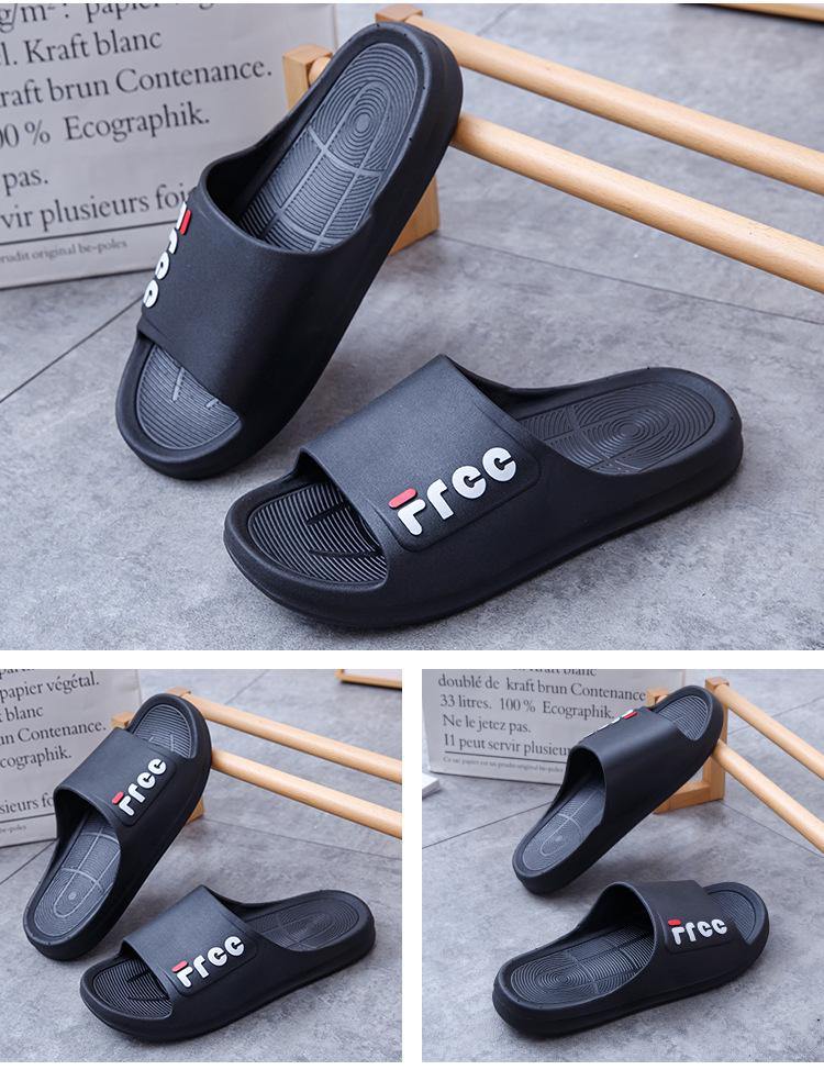 Product Introduction of 2025 New Home Casual and Comfortable Simple Daily Statement Slippers Four Seasons Universal Trendy Men and Women PVC Plastic Slippers 11