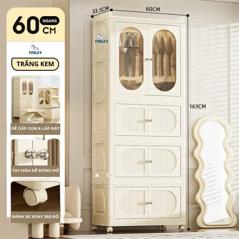￼Tủ Treo 4 Tầng Finley Leo (Dòng Gấp Gọn) 3