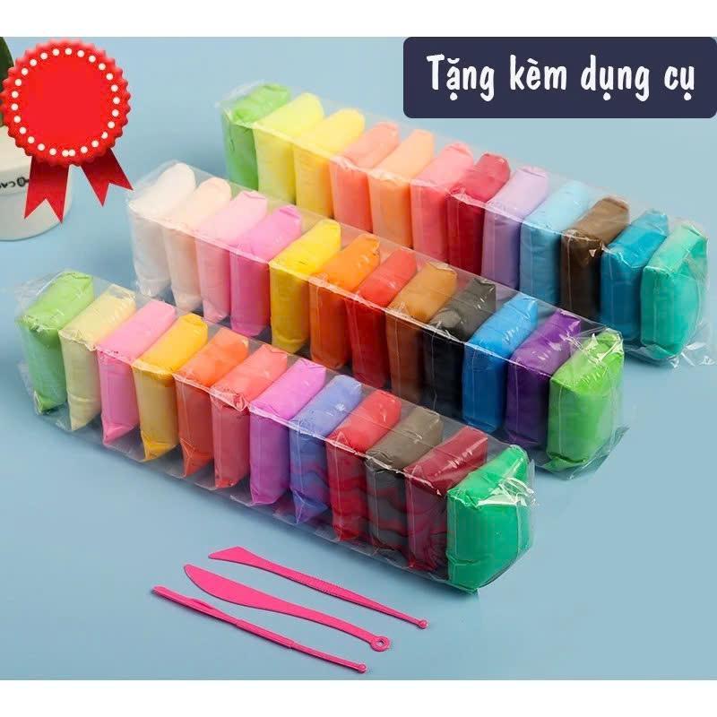 Set 12 Màu  Đất Sét Tự Khô  - Đất Nặn Tự Khô Nhật Bản Đồ Chơi Trẻ Em Cho Bé