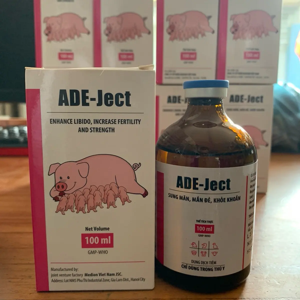 ADE-Ject Sung mãn Mắn Đẻ Khoẻ Khoắn Tăng Tỷ lệ đậu thai Dùng cho động vật