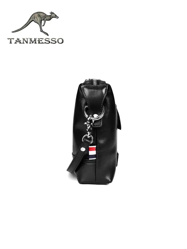 Men's Vintage Letter & Kangaroo Design Crossbody Bag, Casual High Capacity Shoulder Bag for Work & Business Travel, Travel Friendly Durable, One-shoulder Bag 4