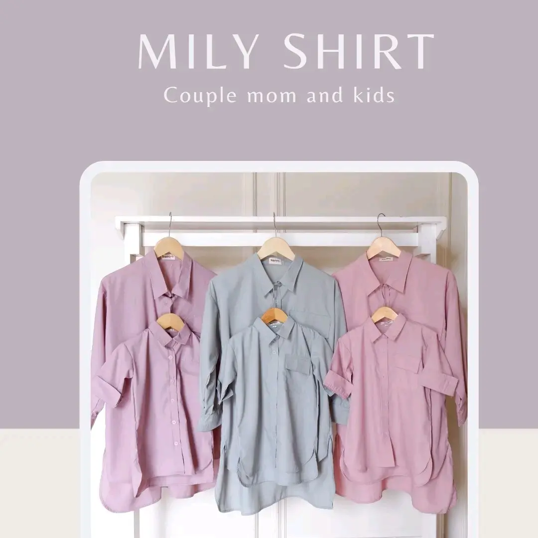 KKCOLLECTION11| MILY SHIRT | KEMEJA COUPLE ANAK IBU
