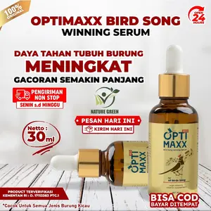 Optimaxx - Multivitamin Serum Tetes Burung Kicau Lovebird Kacer Jalak Cucak Rowo Love Bird Murai Batu Suara Gacor Digantangan Isi 30ml