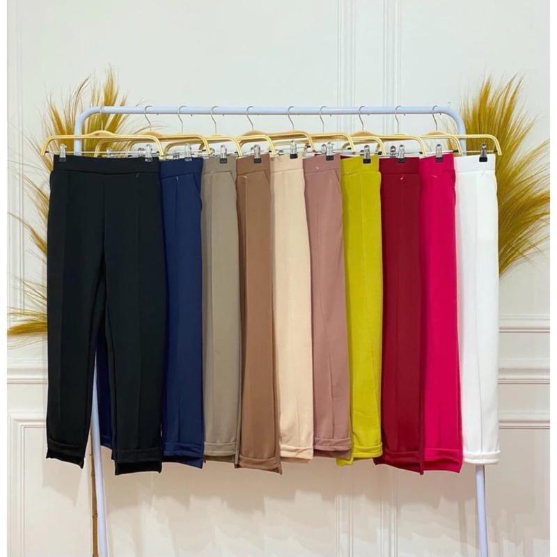 Ayu Wisya PANTS scuba premium Wanita Nyaman Kulot Celana Panjang Kancing Casual Fit 1