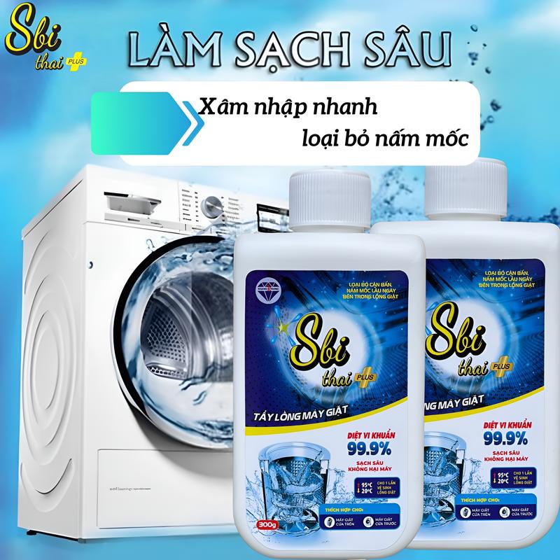{ MUA 3 ĐƯỢC 5 } Tẩy lồng máy giặt Sbi 300ml chai dạng bột , tẩy sạch cặn bẩn nấm mốc ,trong lồng máy giặt hiệu quả đơn giản, ( TẶNG XỊT NƯỚC HOA CAO CẤP TRỊ GIÁ 80K) Làm Sạch 5