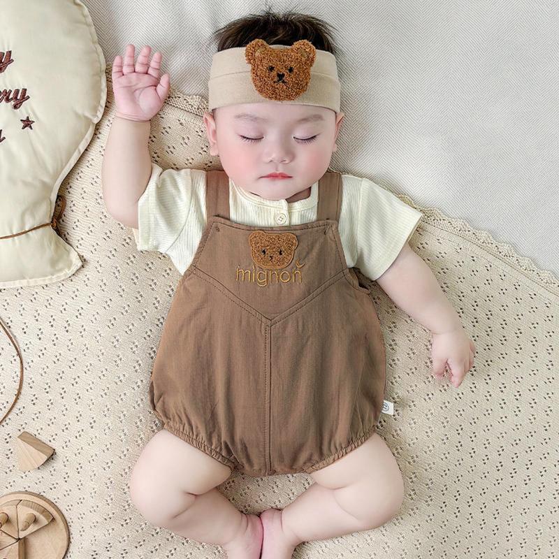 [Quần Yếm + Áo] Sét yếm đũi cho bé trai bé gái mặc hè Bộ quần áo yếm trẻ em SLH215