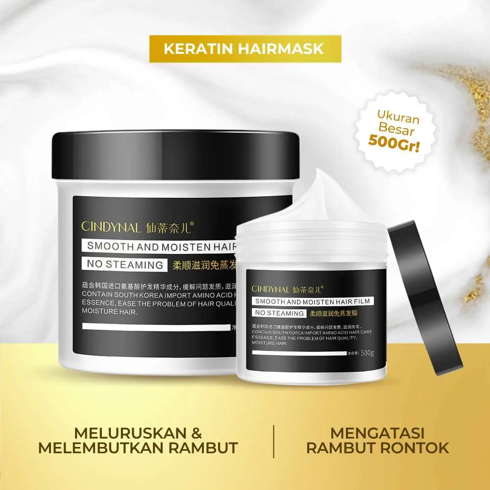 Cindynal Hair Mask Smooting 500gr Wangi Conditioner Haircare Perawatan Vitamin Smoothing