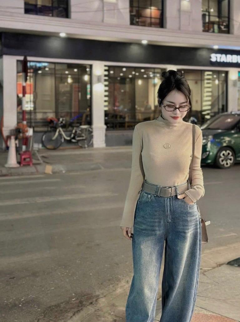 Product Introduction of [MẪU MỚI] QUẦN JEAN ỐNG SUÔNG CẠP CAO HÁCH DÁNG PHONG CÁCH HQ SIÊU XINH 2 MÀU HOTTREND Women 2