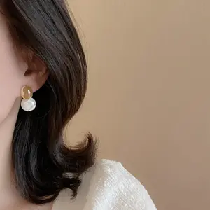 Anting-anting Elips Batu Mata Harimau untuk Wanita, Anting-anting Retro Bergaya Mewah