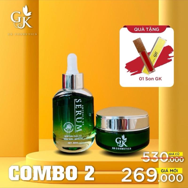 COMBO SẢN PhẨM FACE SERUM GK Kem Face - TẶNG kèm SON DƯỠNG GK