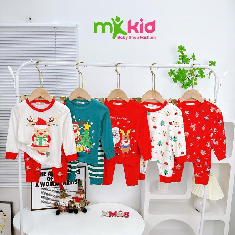 Bộ Quần Áo Dài Tay NOEL Cho Bé Trai, Bé Gái (9-30kg) Cao Tối Đa 1m25 Dưới 7 Tuổi, Chất vải Thun Lạnh Cao Cấp mềm mịn mát