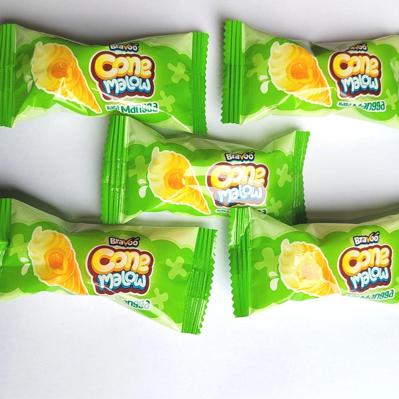 CONE MALLOW 40 PCS MARSMALLOW ANEKA SNACK RASA Snacks Makanan Manis Rendah gula Paket Usaha Jajanan SD 1 DUS Jajanan Grosir Candy Food Cemilan 6
