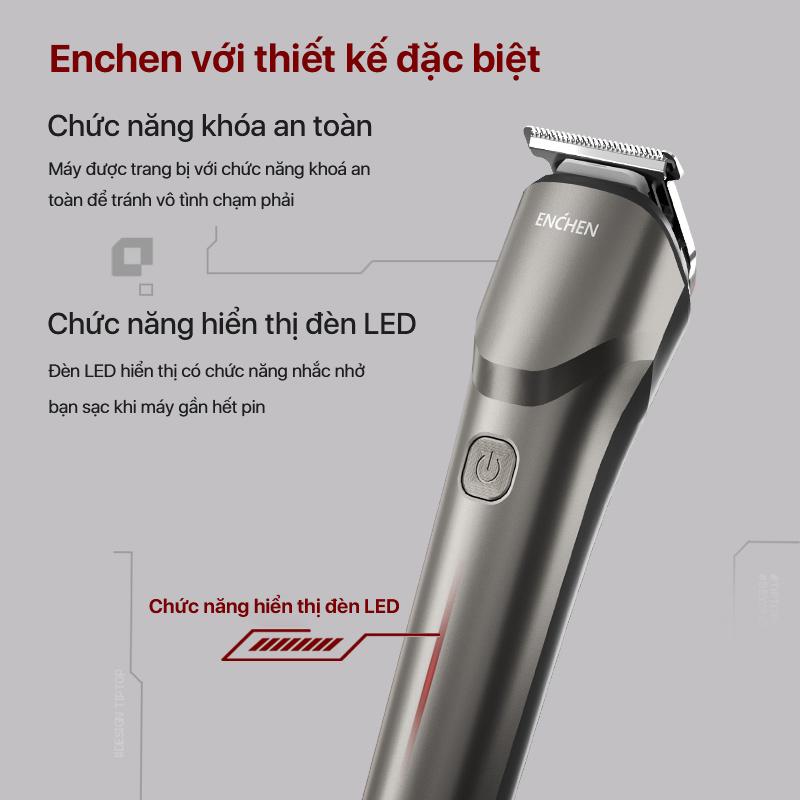 Product Introduction of Tông đơ cắt tóc Enchen Beardo 2 động cơ mạnh mẽ 8000 vòng, lưỡi thép không gỉ, tặng 4 cử lược tạo kiểu tóc - BH 6 tháng 44