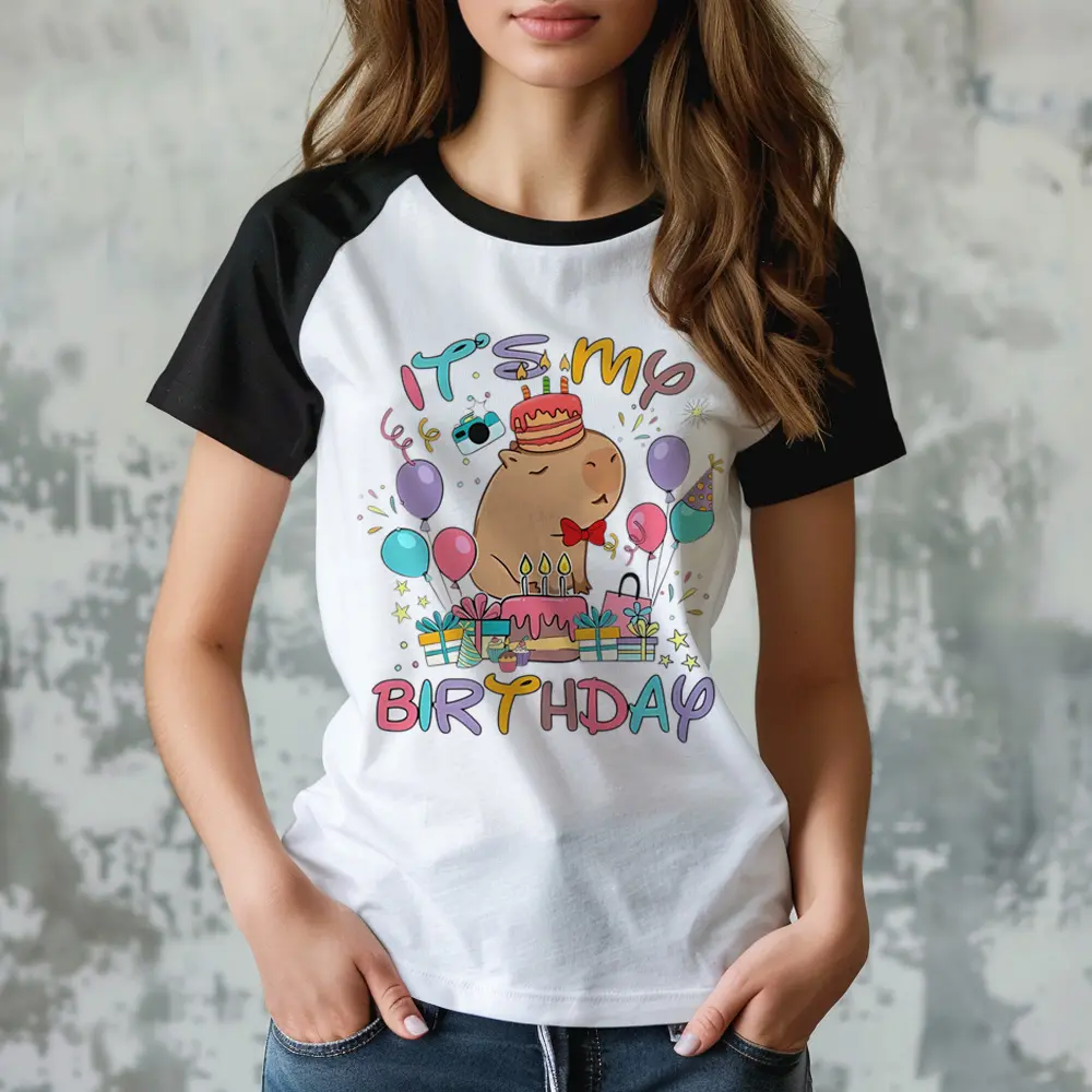 Capybara Tee women harajuku designer streetwear top female graphic streetwear manga clothing